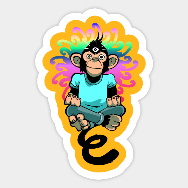 monkey and third eye Sticker by TomiAx